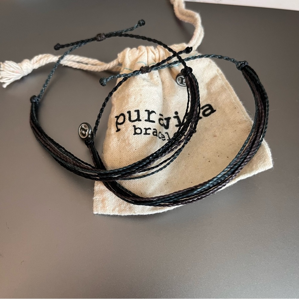 Pura Vida Bracelets Set of 2 Midnight Thunder